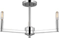Fullton Semi Flush Mount | Chrome | No Shade Bulb(s) Included