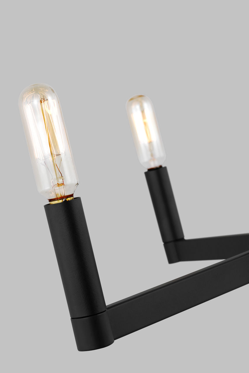 Fullton Semi Flush Mount | Midnight Black | No Shade Bulb(s) Not Included