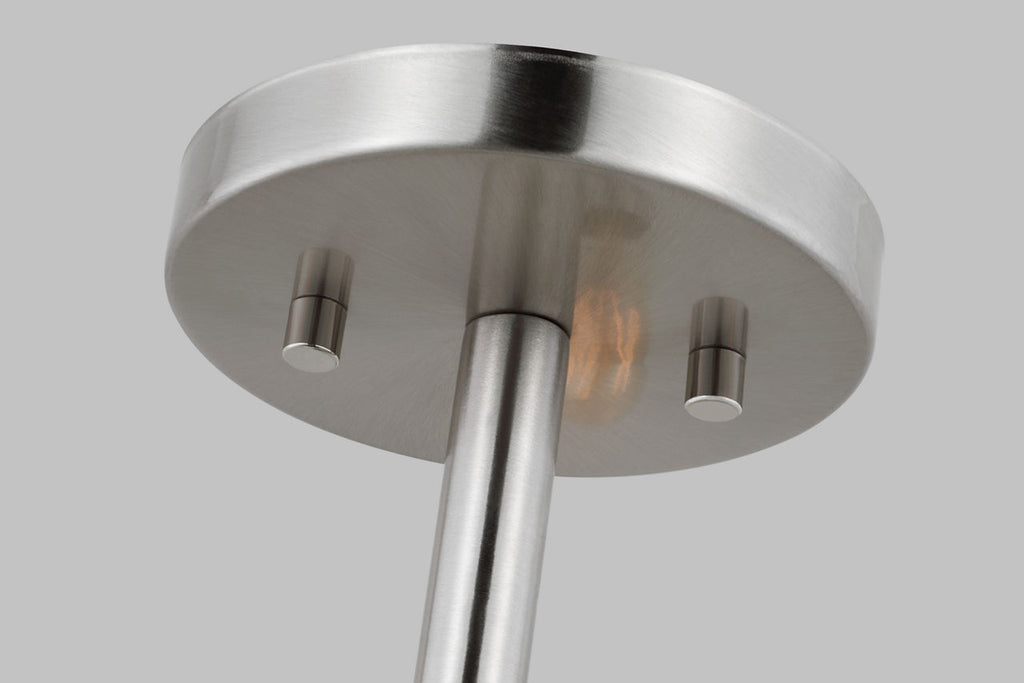 Fullton Semi Flush Mount | Brushed Nickel | No Shade Bulb(s) Included