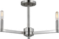 Fullton Semi Flush Mount | Brushed Nickel | No Shade Bulb(s) Included