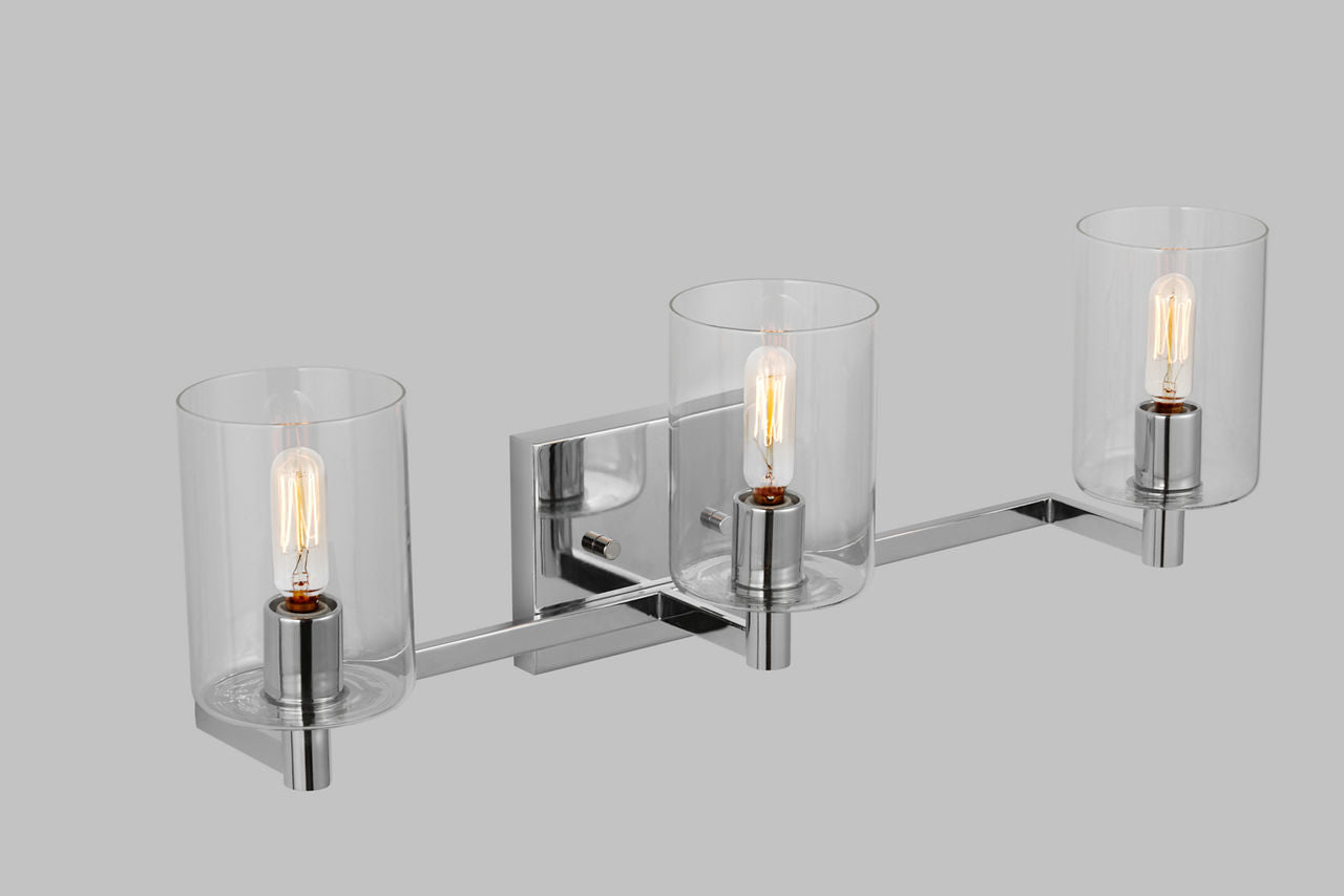 Fullton Three Light Wall / Bath Midnight Black Bulbs Included