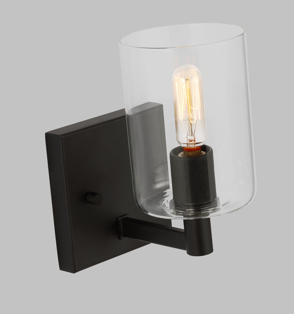 Fullton One Light Wall / Bath Sconce Midnight Black
