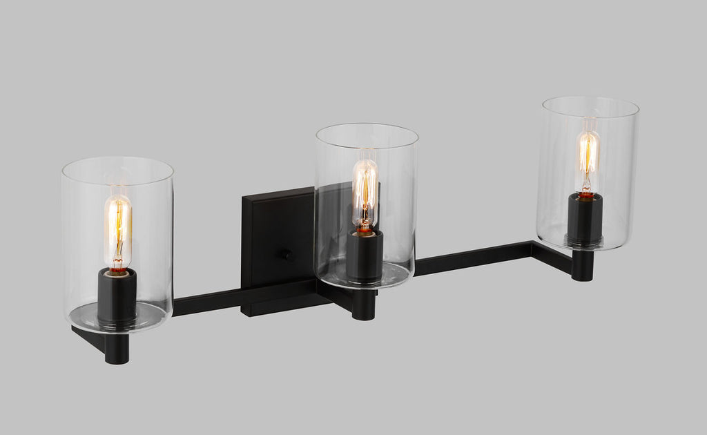 Fullton Three Light Wall / Bath Midnight Black