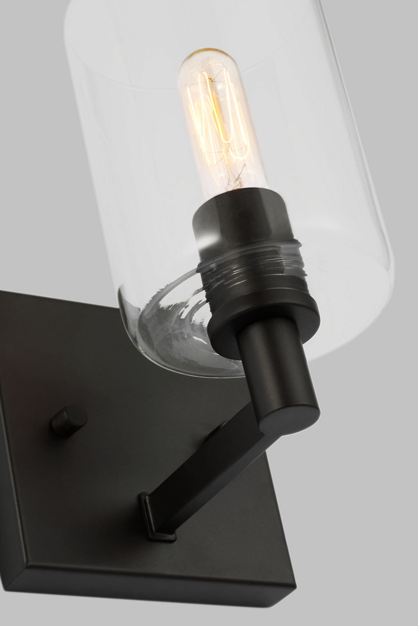 Fullton One Light Wall / Bath Sconce Midnight Black Bulbs Included