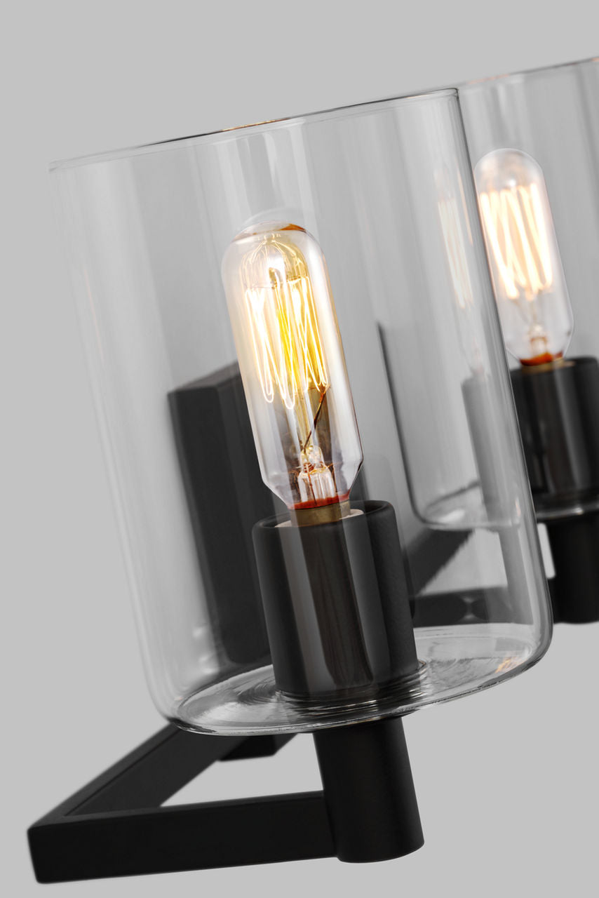 Fullton Three Light Wall / Bath Midnight Black Bulbs Included