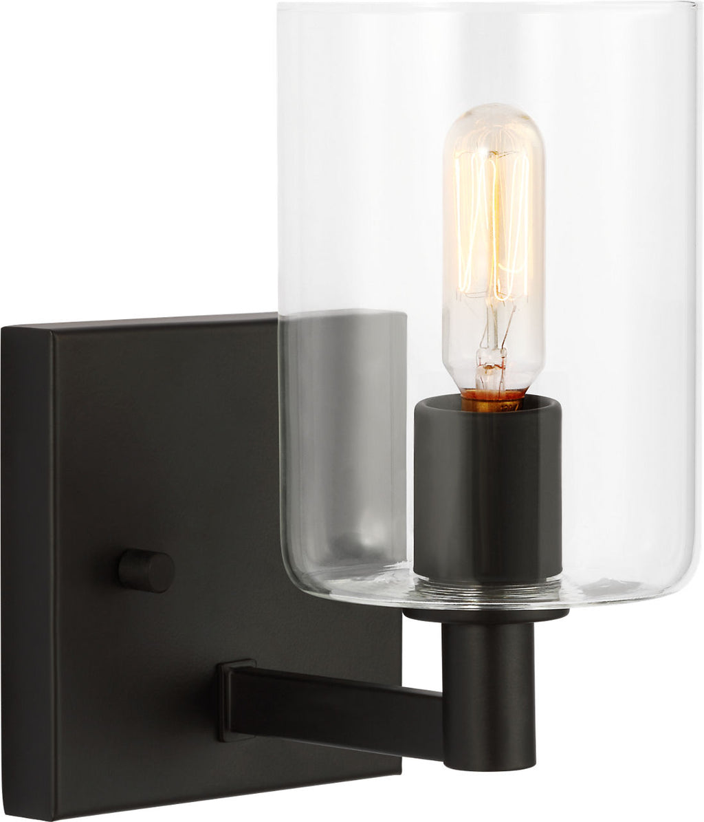 Fullton One Light Wall / Bath Sconce Midnight Black Bulbs Included