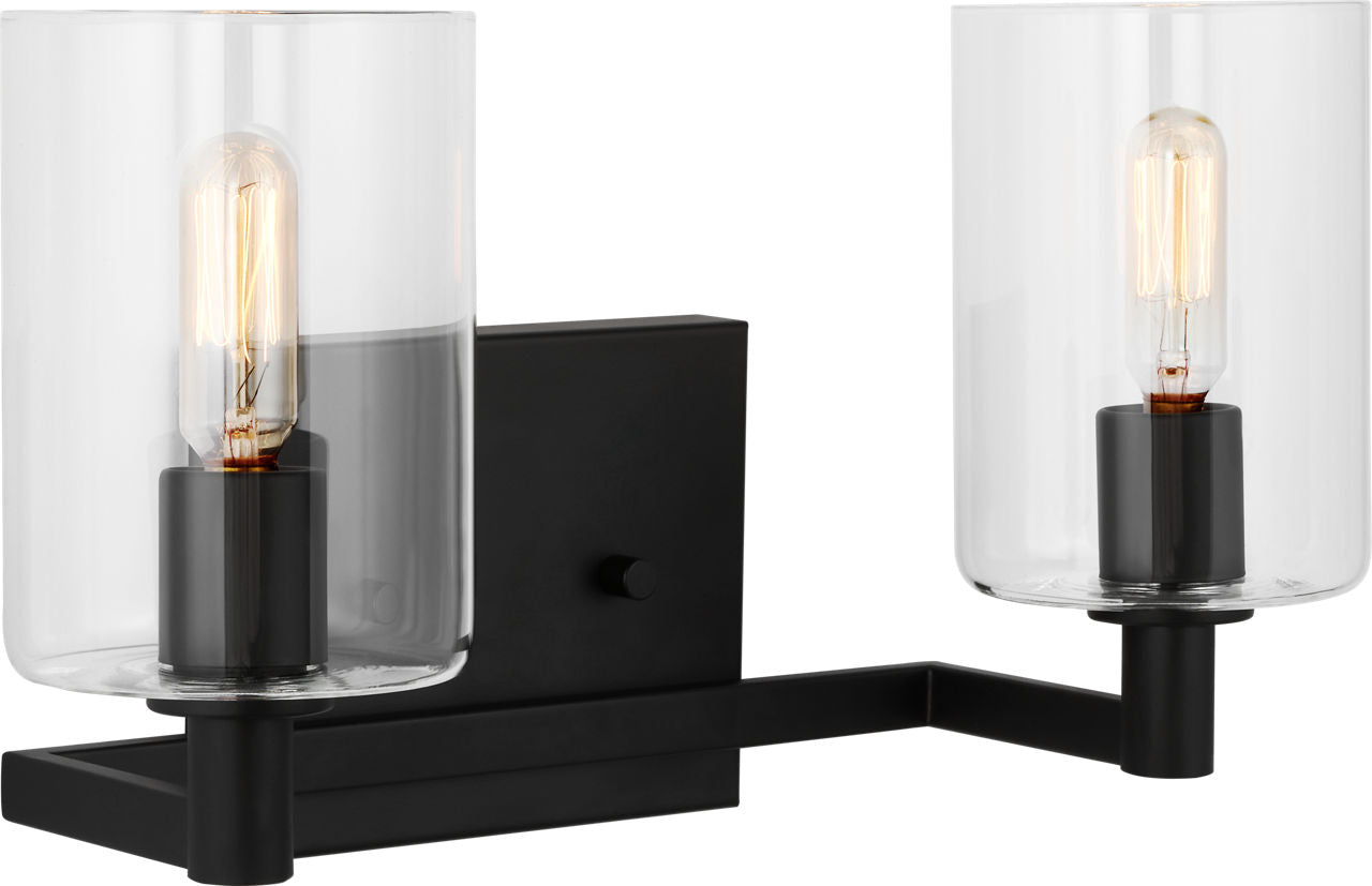 Fullton Two Light Wall / Bath Midnight Black