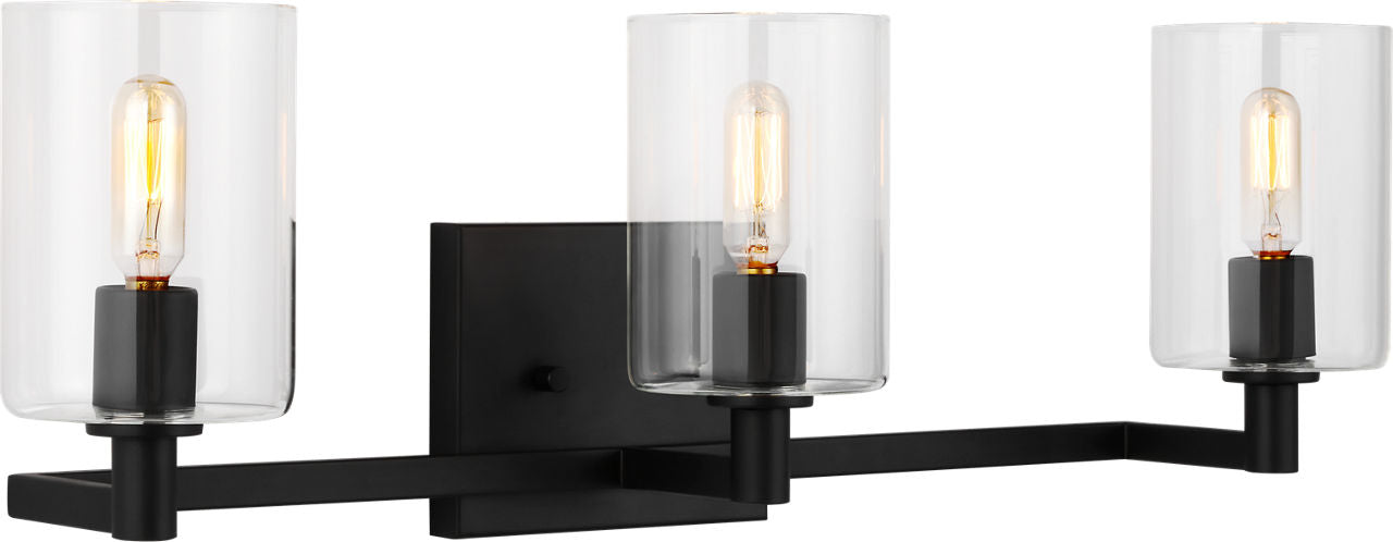 Fullton Three Light Wall / Bath Midnight Black