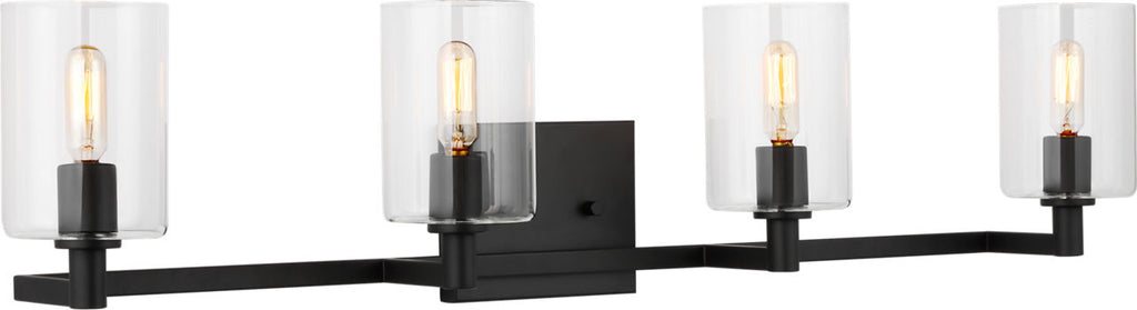Fullton Four Light Wall / Bath Midnight Black
