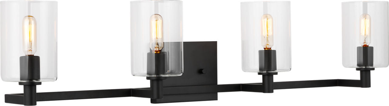 Fullton Four Light Wall / Bath Midnight Black
