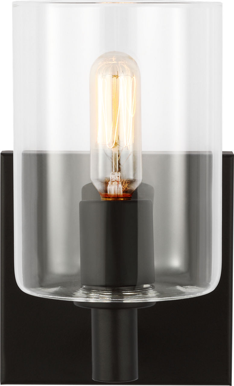 Fullton One Light Wall / Bath Sconce Midnight Black Bulbs Included