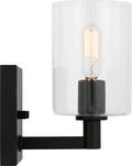 Fullton One Light Wall / Bath Sconce Midnight Black Bulbs Included