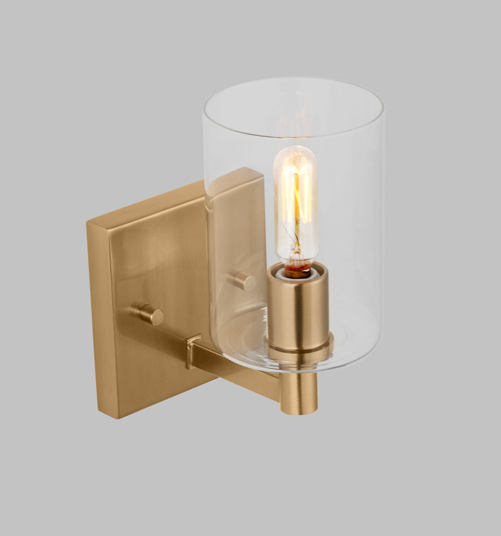 Fullton One Light Wall / Bath Sconce Satin Brass Bulbs Included