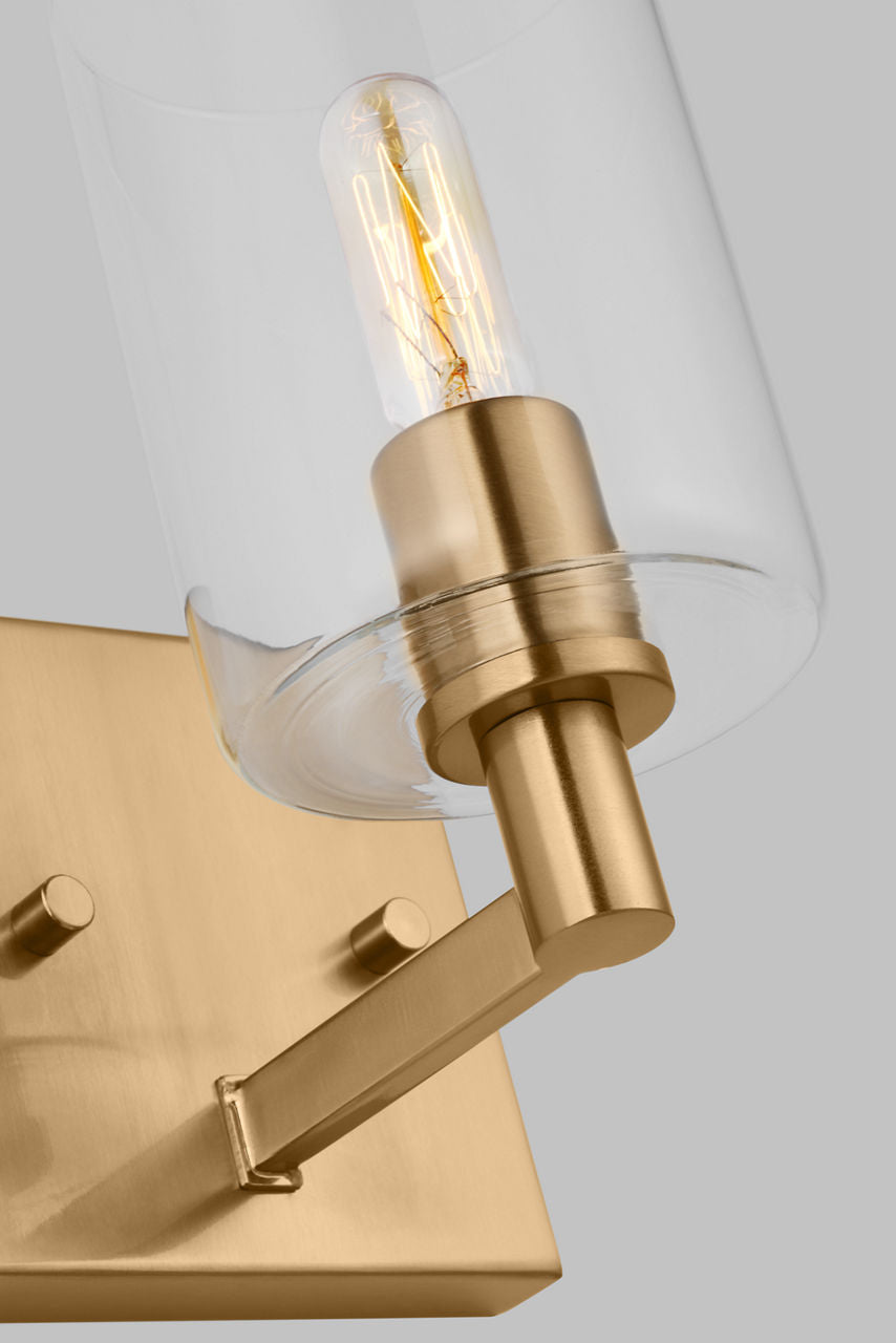 Fullton One Light Wall / Bath Sconce Satin Brass Bulbs Included