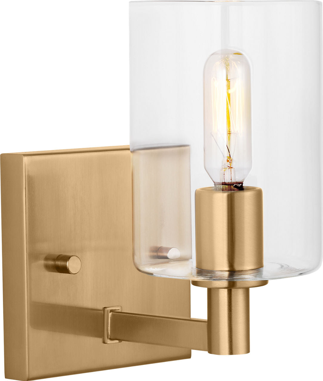 Fullton One Light Wall / Bath Sconce Satin Brass Bulbs Included