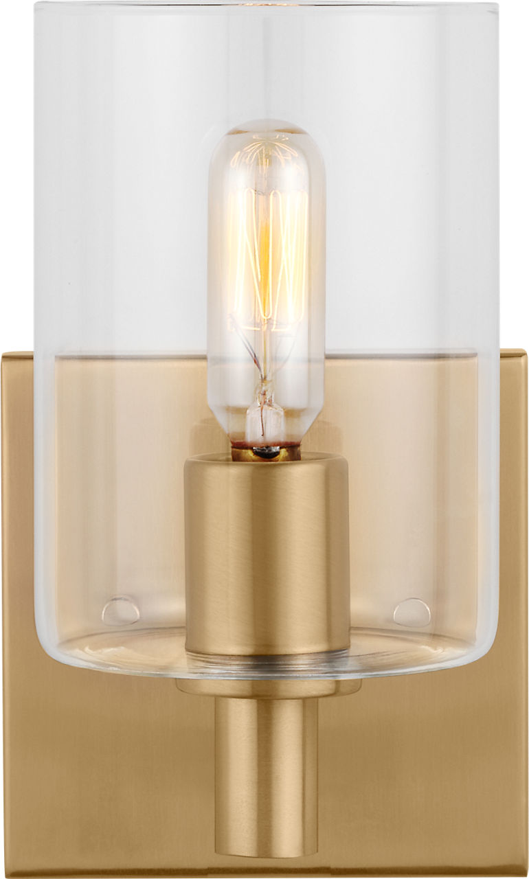 Fullton One Light Wall / Bath Sconce Satin Brass Bulbs Included