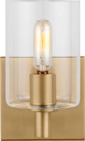 Fullton One Light Wall / Bath Sconce Satin Brass Bulbs Included