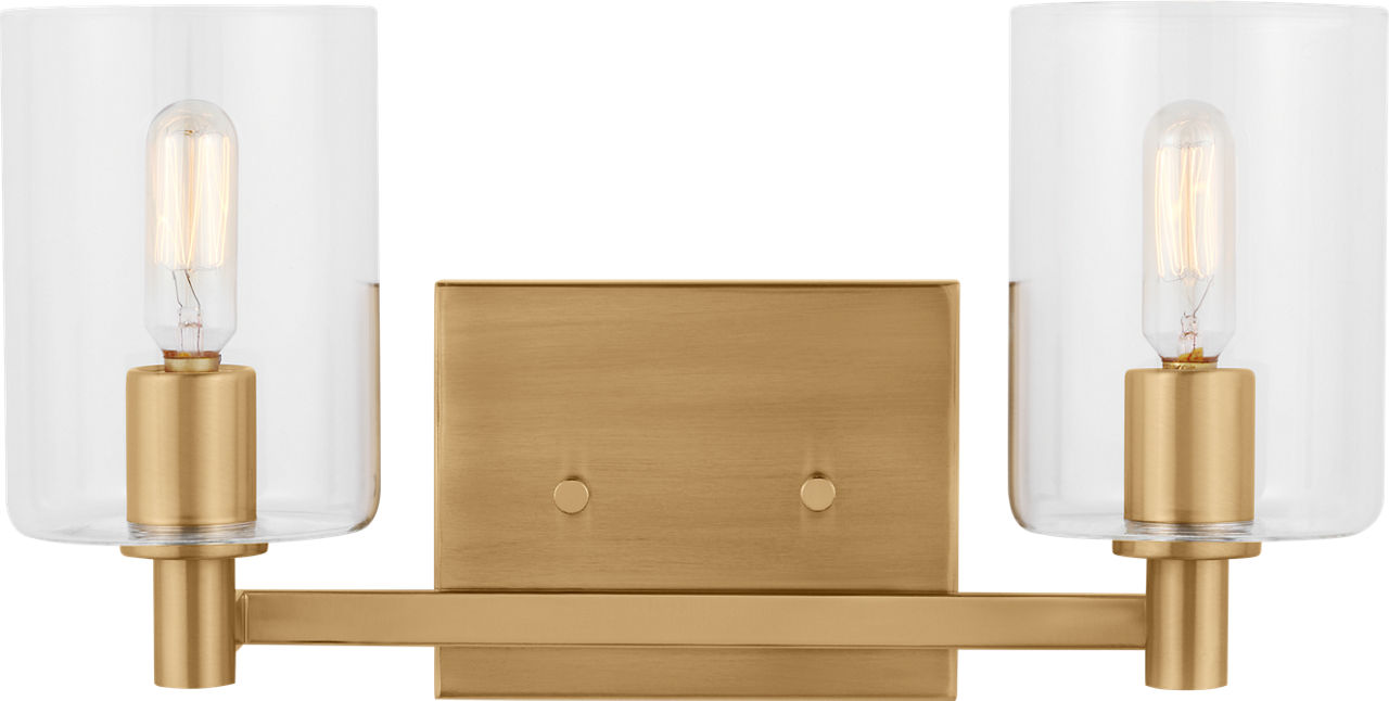Fullton Two Light Wall / Bath Satin Brass
