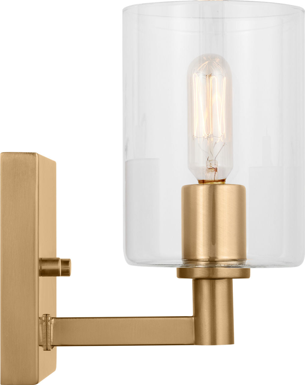 Fullton One Light Wall / Bath Sconce Satin Brass Bulbs Included