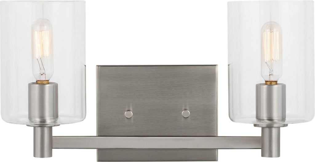 Fullton Two Light Wall / Bath Brushed Nickel Bulbs Included
