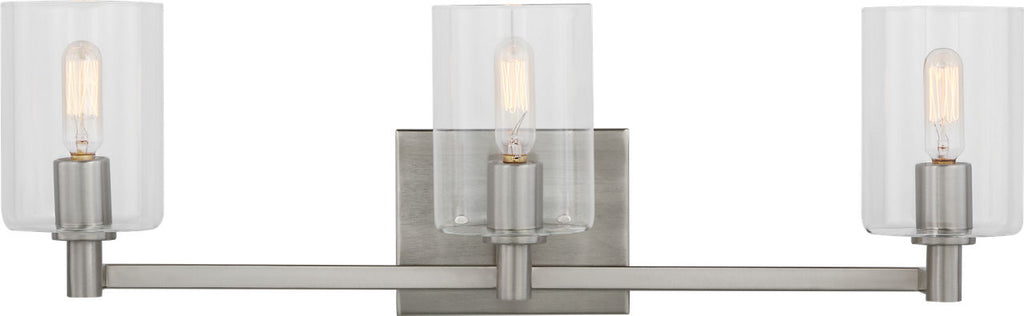 Fullton Three Light Wall / Bath Brushed Nickel Bulbs Included