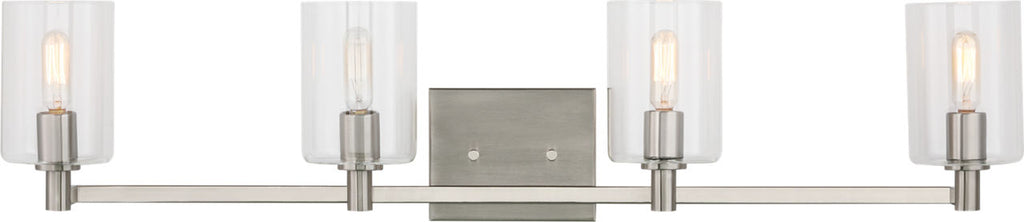 Fullton Four Light Wall / Bath Brushed Nickel Bulbs Included
