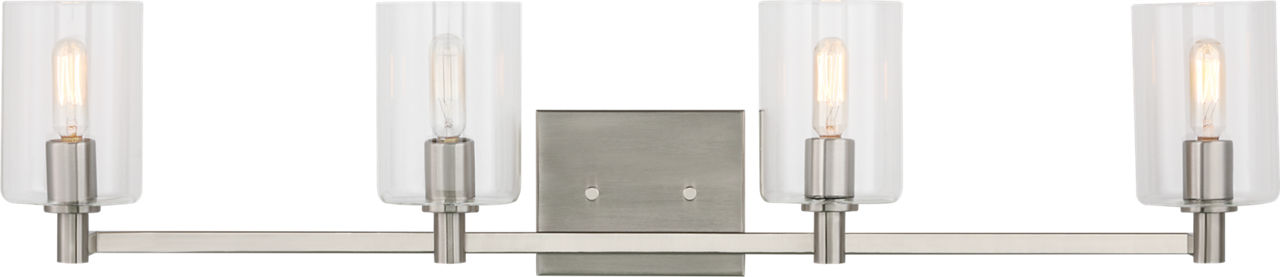 Fullton Four Light Wall / Bath Brushed Nickel Bulbs Included