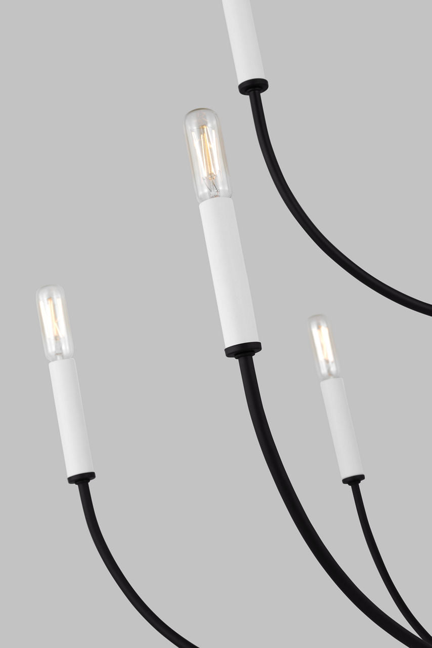 Greenwich 9-Light Chandelier | Midnight Black Bulb(s) Included