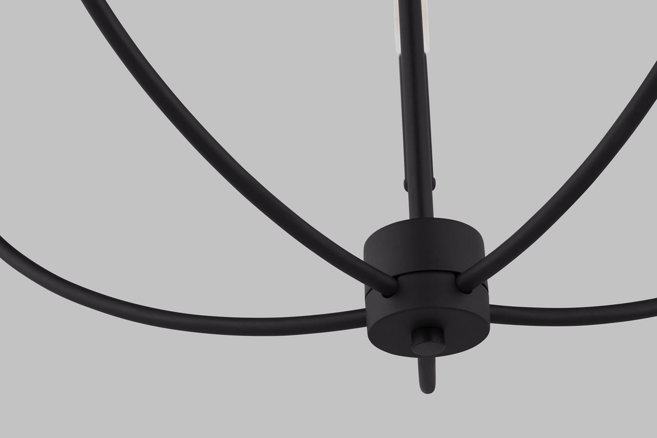 Greenwich 5-Light Chandelier | Midnight Black Bulb(s) Not Included