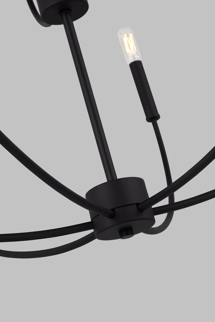 Greenwich 9-Light Chandelier | Midnight Black Bulb(s) Not Included
