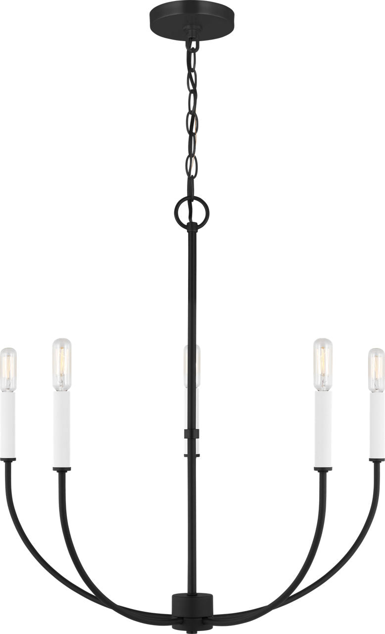 Greenwich 5-Light Chandelier | Midnight Black Bulb(s) Included