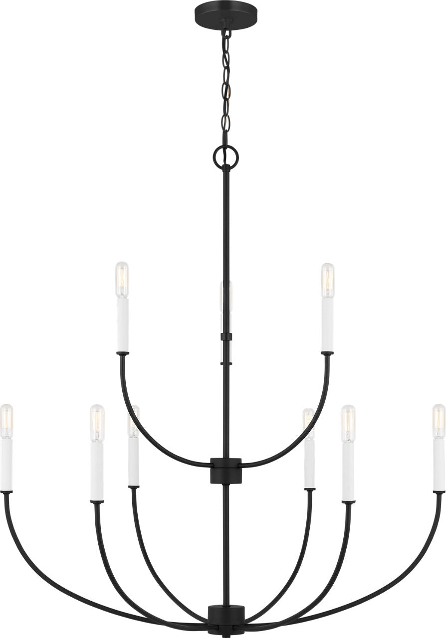 Greenwich 9-Light Chandelier | Midnight Black Bulb(s) Not Included