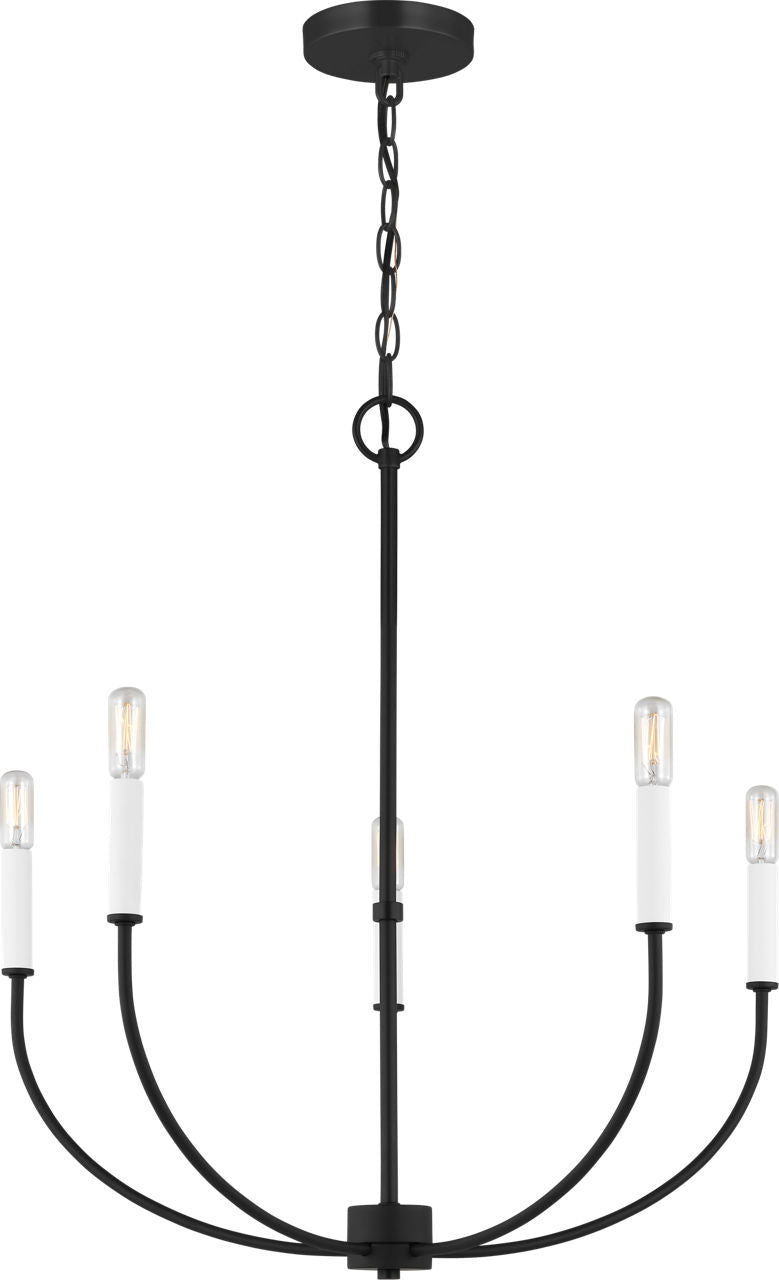 Greenwich 5-Light Chandelier | Midnight Black Bulb(s) Included