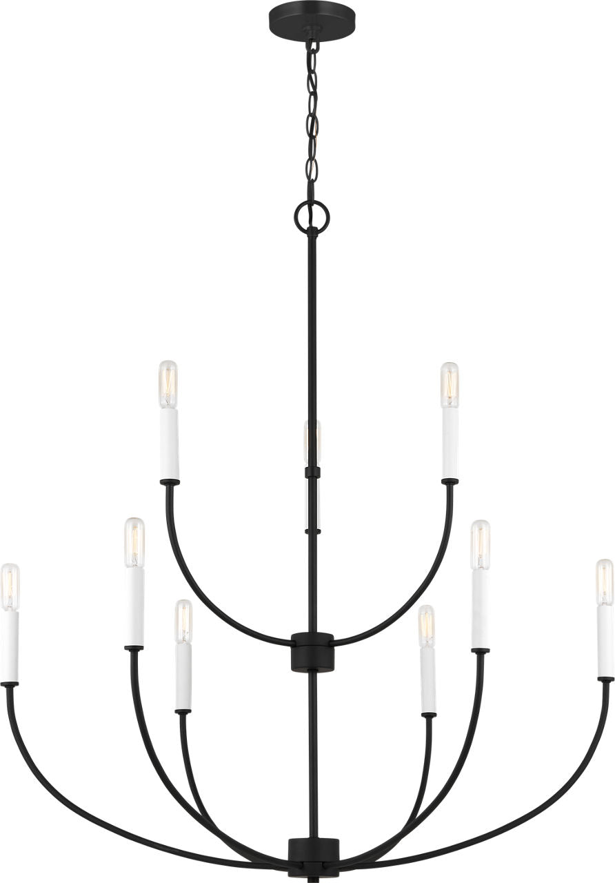 Greenwich 9-Light Chandelier | Midnight Black Bulb(s) Not Included