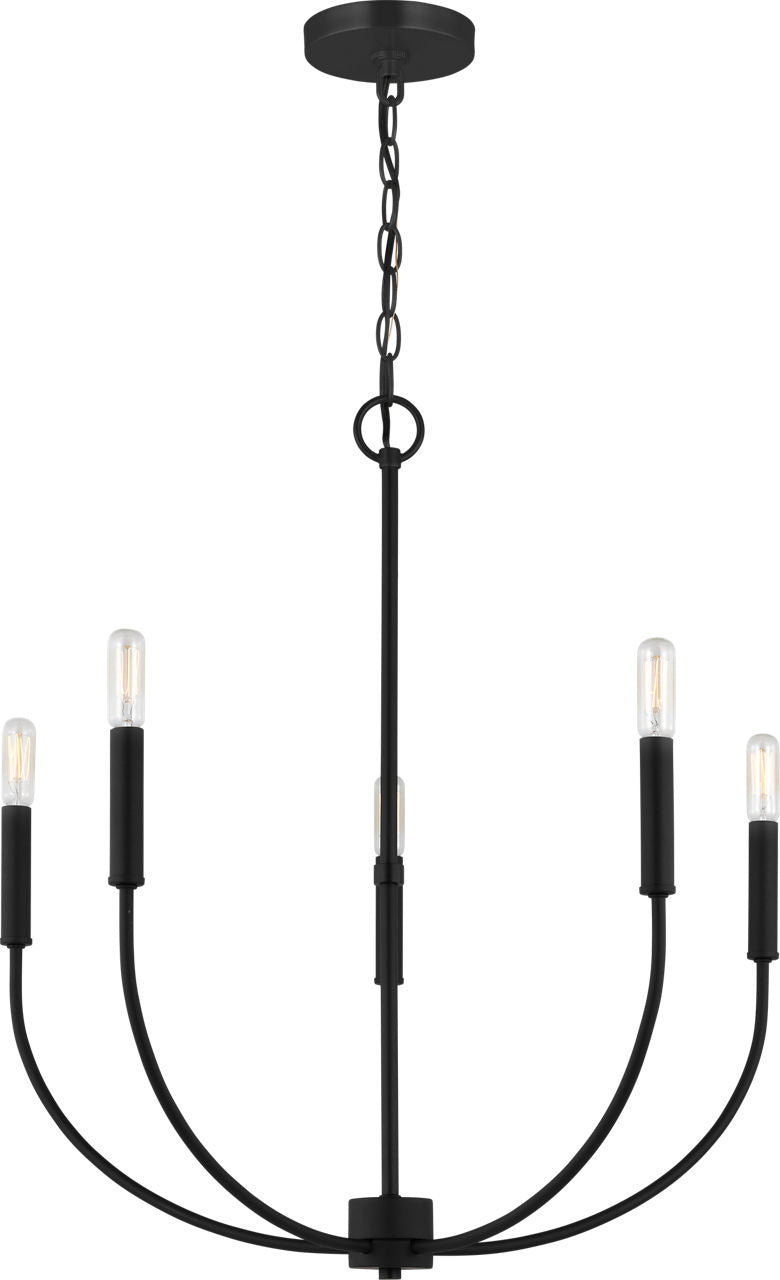 Greenwich 5-Light Chandelier | Midnight Black Bulb(s) Not Included