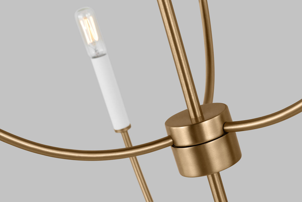 Greenwich 9-Light Chandelier | Satin Brass Bulb(s) Not Included
