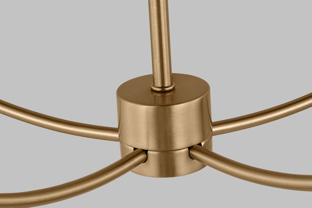 Greenwich 5-Light Chandelier | Satin Brass Bulb(s) Included