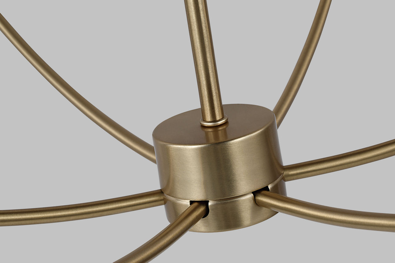 Greenwich 9-Light Chandelier | Satin Brass Bulb(s) Included