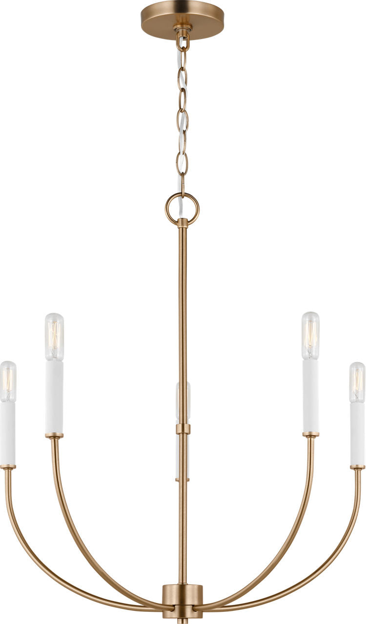 Greenwich 5-Light Chandelier | Satin Brass Bulb(s) Included