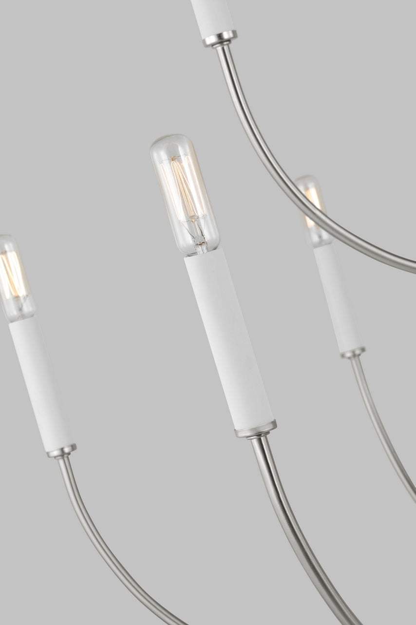 Greenwich 9-Light Chandelier | Brushed Nickel Bulb(s) Not Included