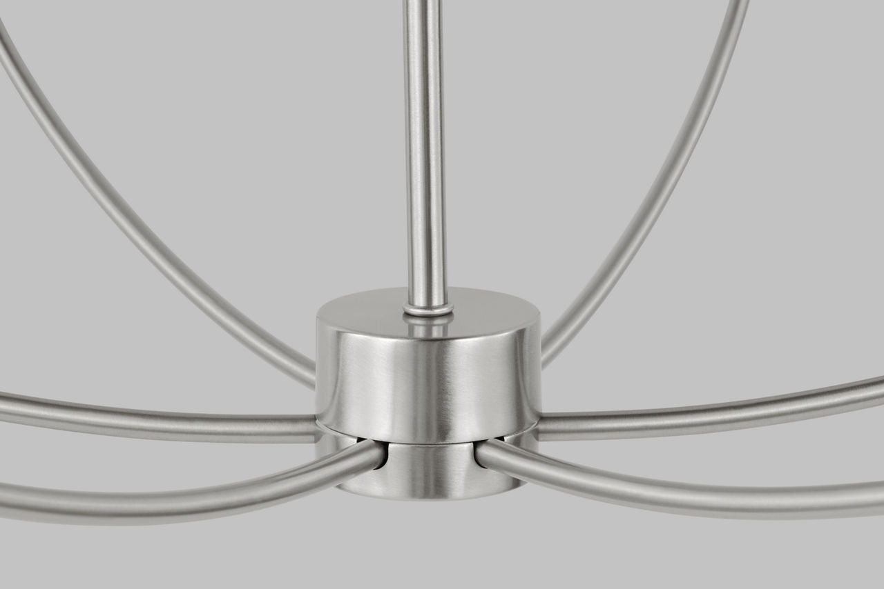 Greenwich 9-Light Chandelier | Brushed Nickel Bulb(s) Included