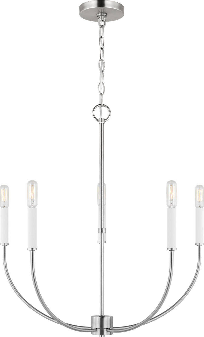 Greenwich 5-Light Chandelier | Brushed Nickel Bulb(s) Included