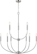 Greenwich 9-Light Chandelier | Brushed Nickel Bulb(s) Included