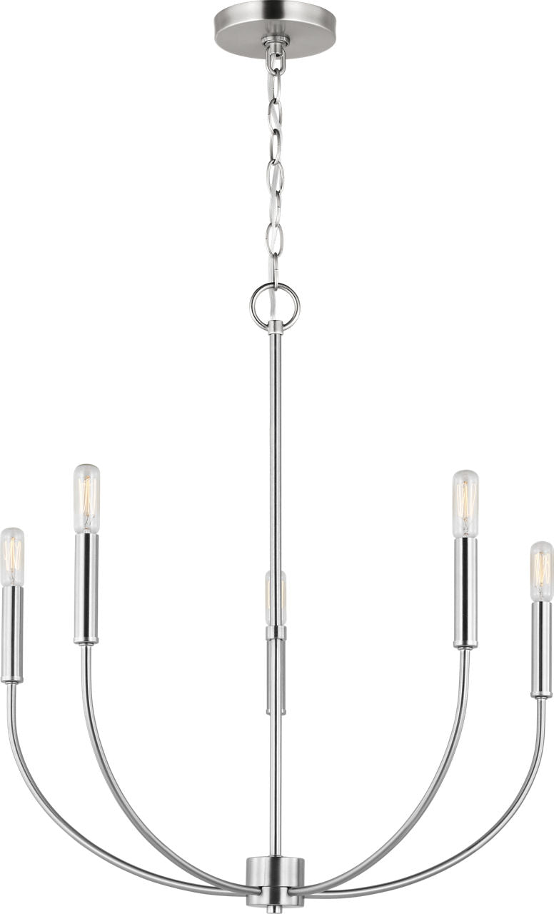 Greenwich 5-Light Chandelier | Brushed Nickel Bulb(s) Not Included