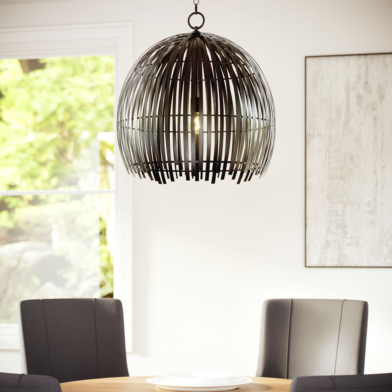 Hanalei Large Pendant | Midnight Black Bulb(s) Not Included