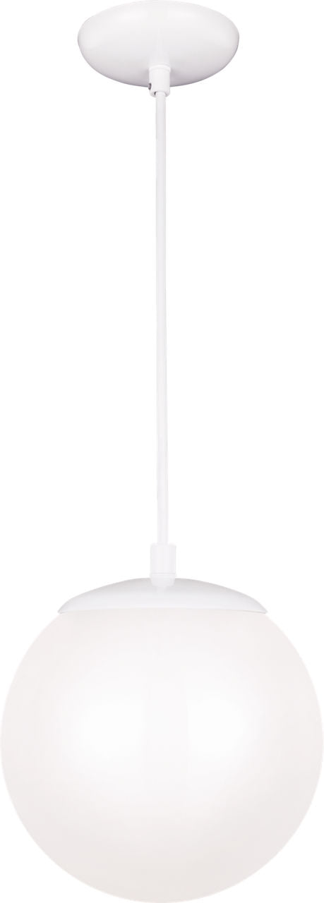 Leo Hanging Globe Small Pendant | White | Smooth White Glass Bulb(s) Included