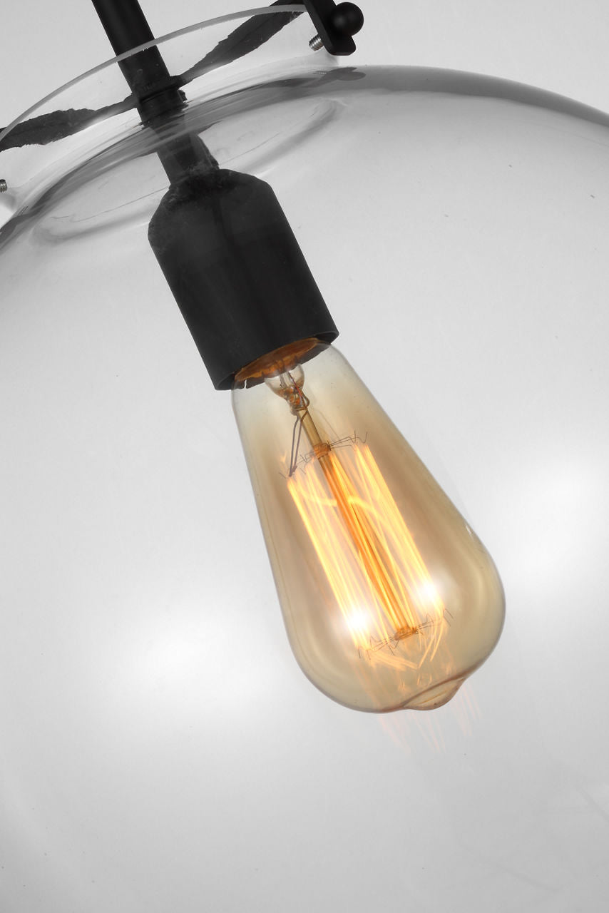 Kate One Light Sphere Pendant Midnight Black