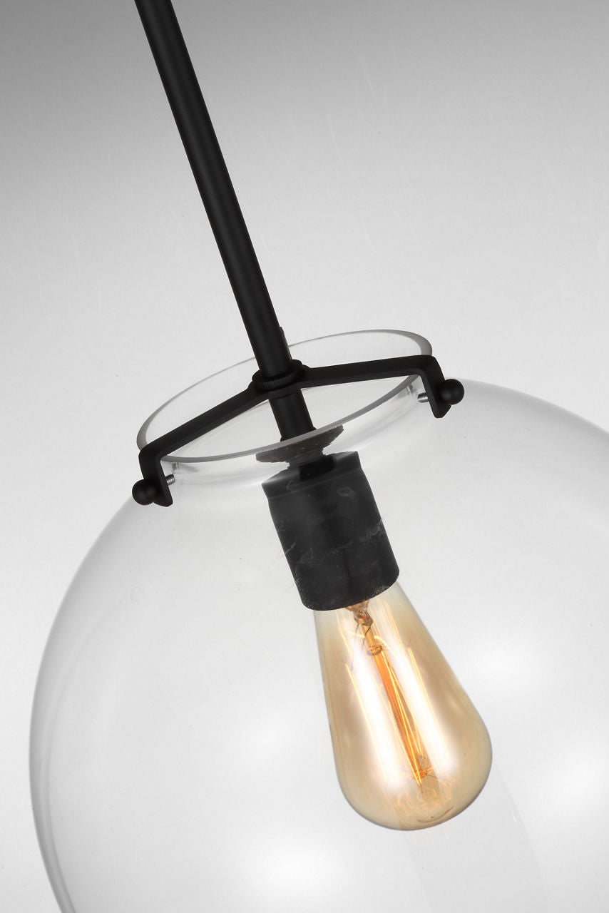 Kate One Light Sphere Pendant Midnight Black