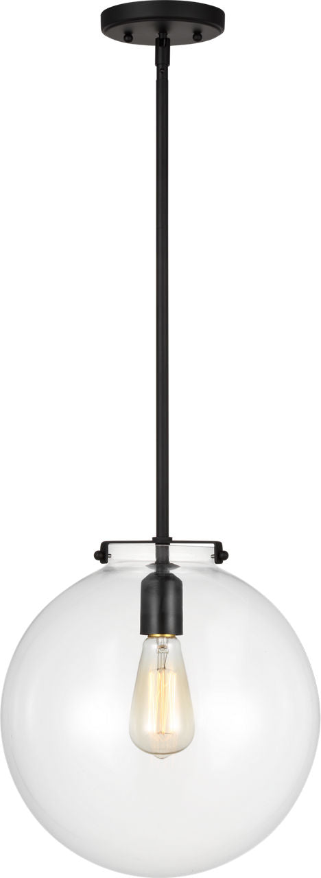 Kate One Light Sphere Pendant Midnight Black
