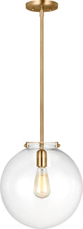 Kate One Light Sphere Pendant Satin Brass